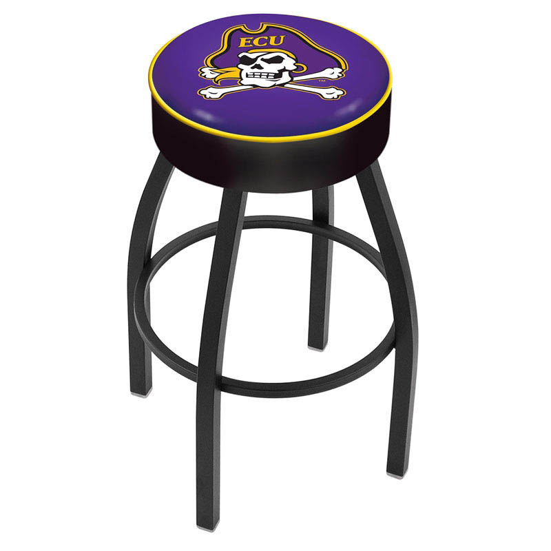 inch East Carolina Logo Swivel Bar Stool w/ Black Base