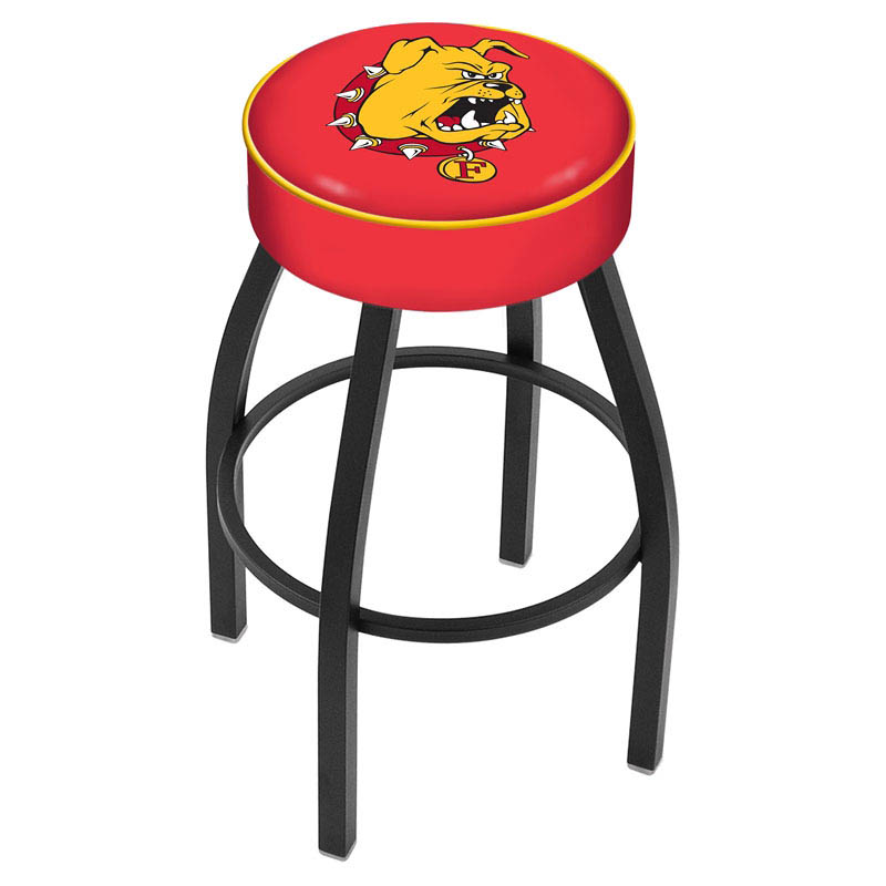 inch Ferris State Logo Swivel Bar Stool w/ Black Base