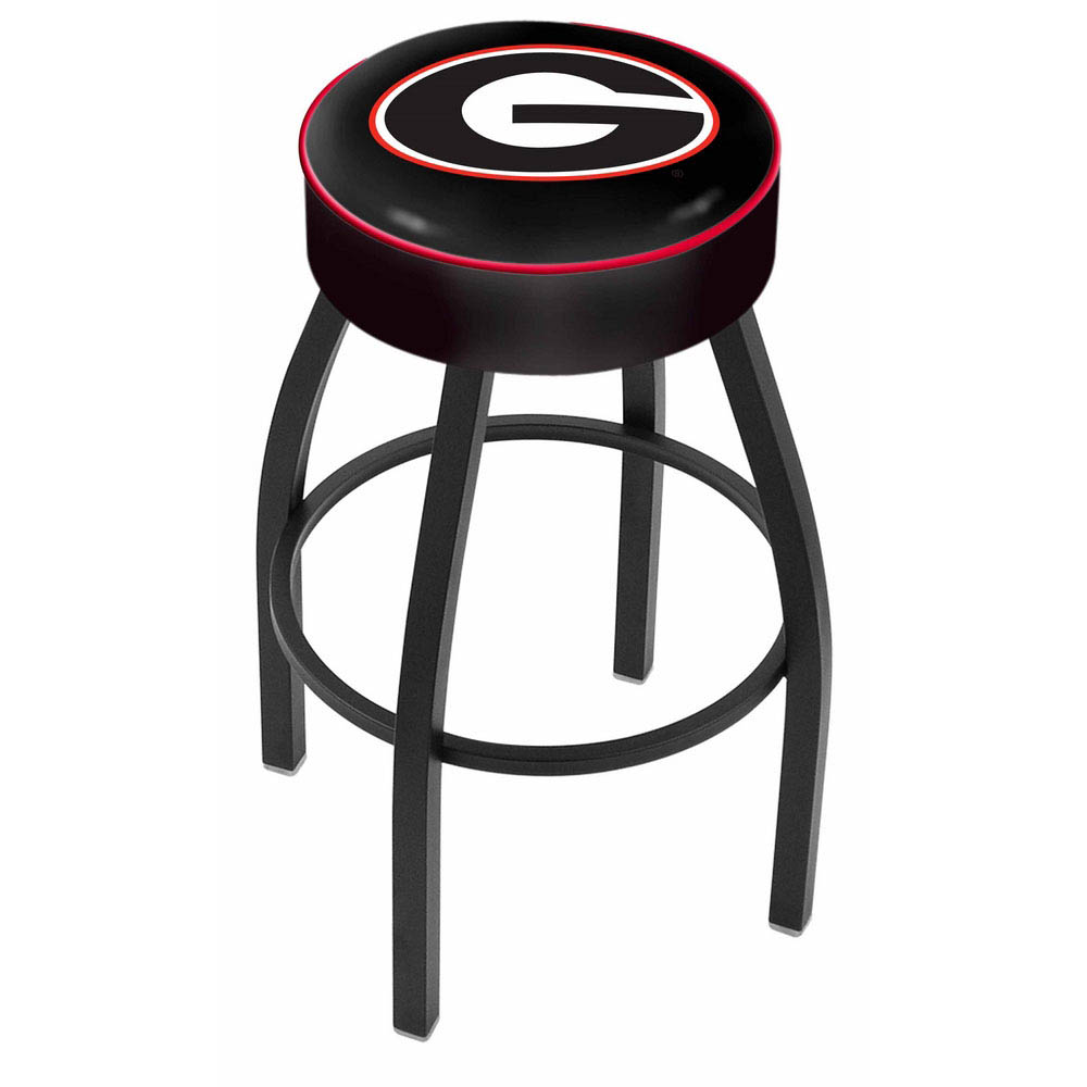 inch Georgia (G) Logo Swivel Bar Stool w/ Black Base