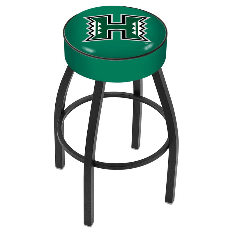 inch Hawaii Logo Swivel Bar Stool w/ Black Base