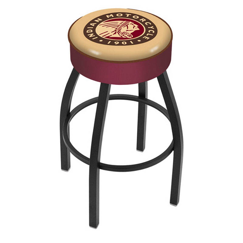 25 inch Indian Motorcycle Logo Swivel Bar Stool w/ Black Base