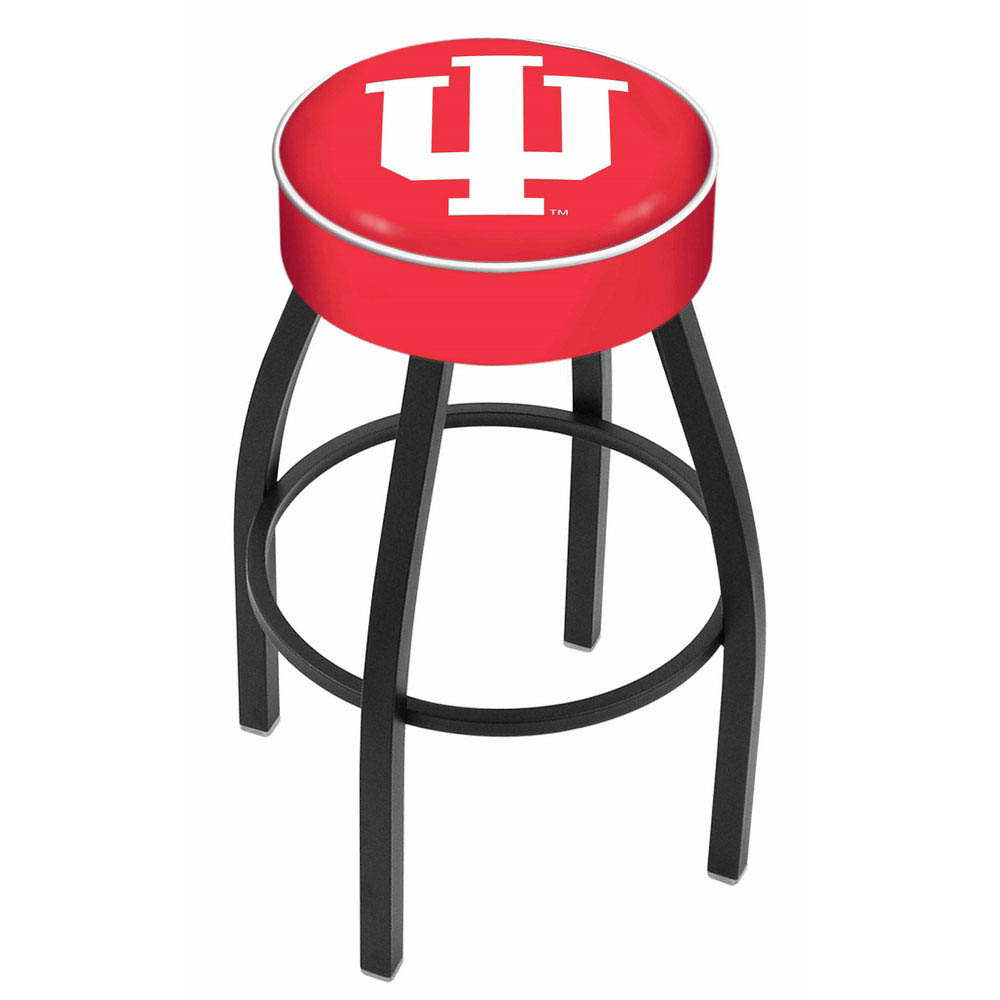 inch Indiana Logo Swivel Bar Stool w/ Black Base