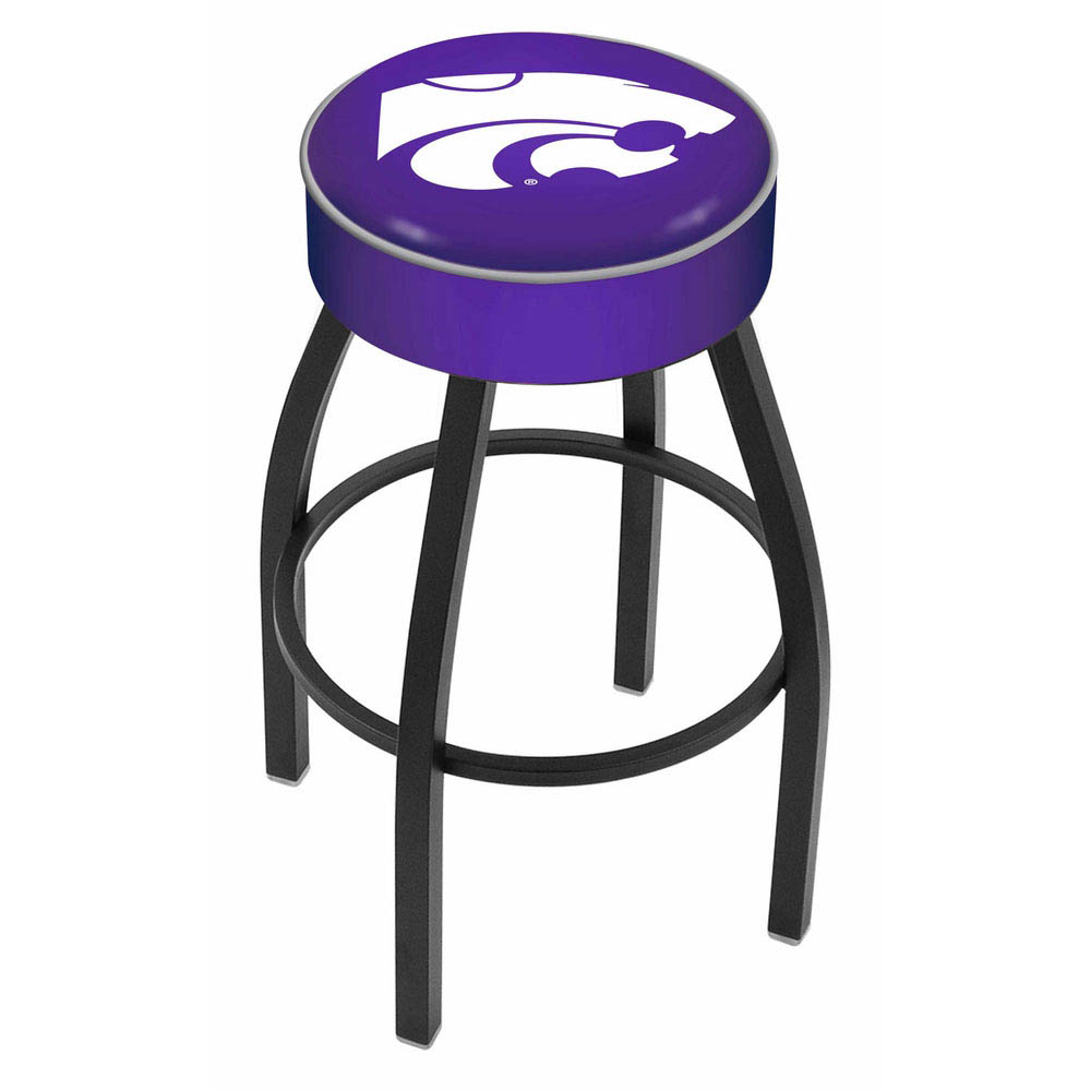 inch Kansas State Logo Swivel Bar Stool w/ Black Base