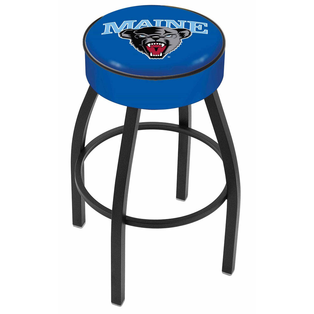 inch Maine Logo Swivel Bar Stool w/ Black Base
