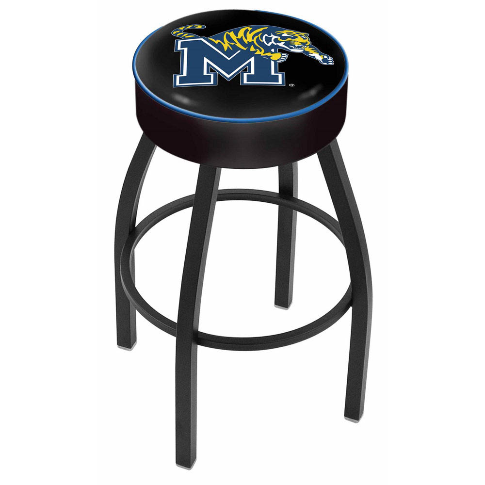inch Memphis Logo Swivel Bar Stool w/ Black Base