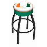 30 inch Miami Logo Swivel Counter Stool w/ Black Base