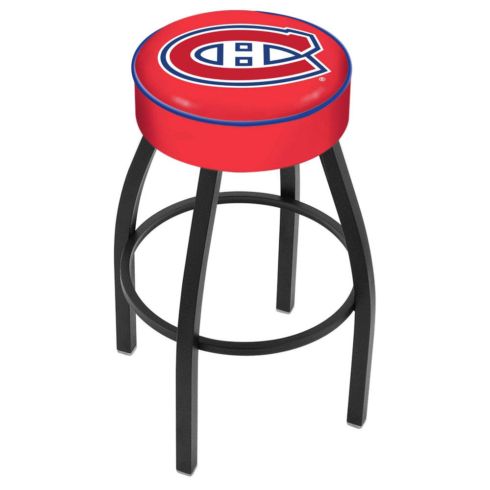 inch Montreal Canadiens Logo Swivel Bar Stool w/ Black Base