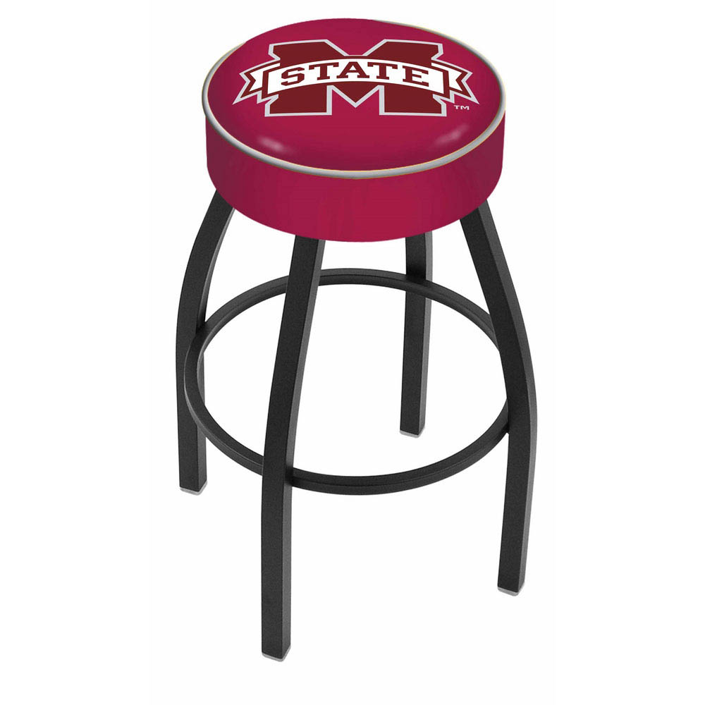 inch Mississippi State Logo Swivel Bar Stool w/ Black Base
