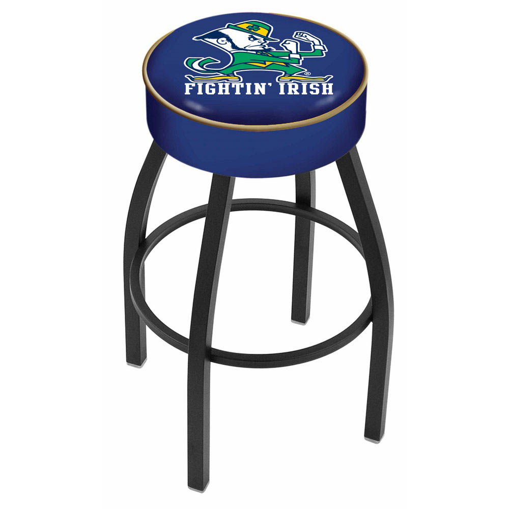 inch Notre Dame Leprechaun Logo Swivel Bar Stool w/ Black Base