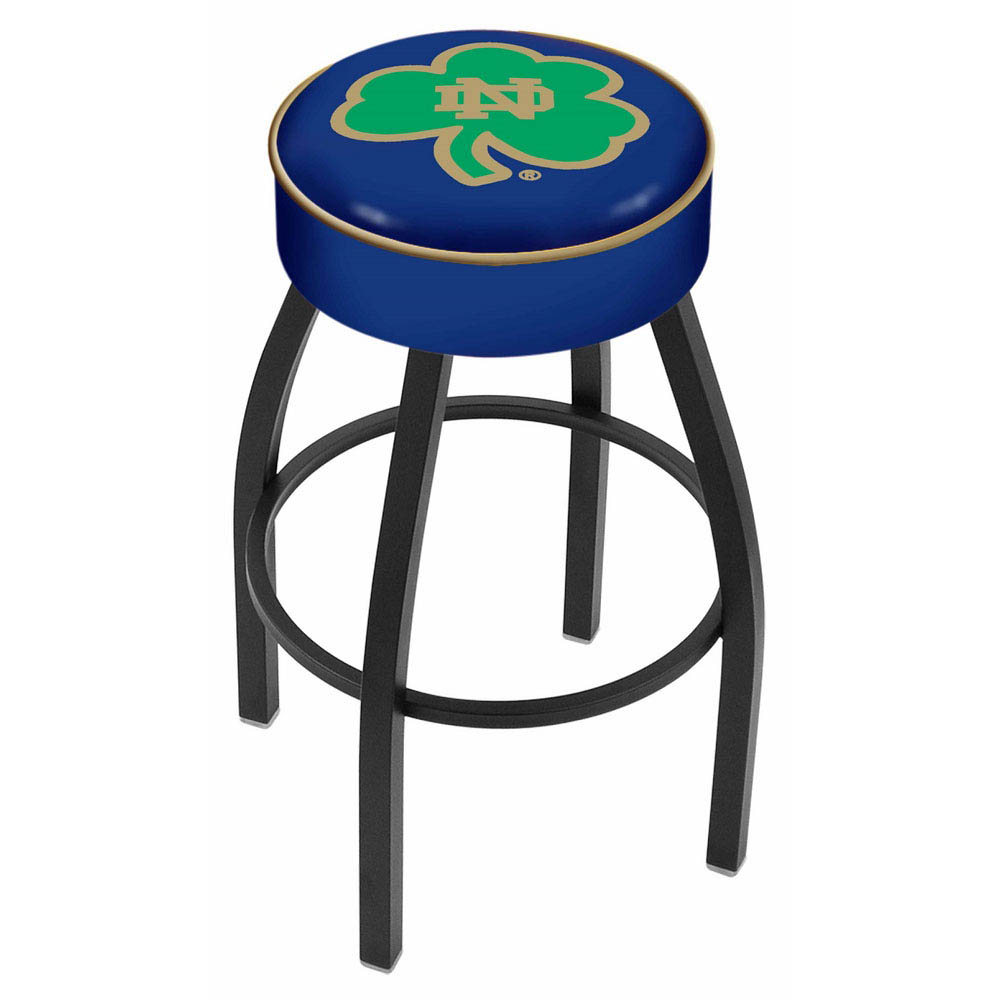inch Notre Dame Shamrock Logo Swivel Bar Stool w/ Black Base