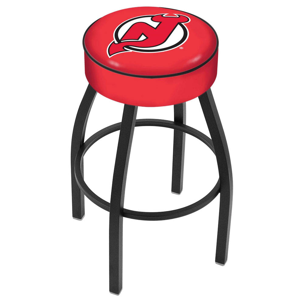 inch New Jersey Devils Logo Swivel Bar Stool w/ Black Base