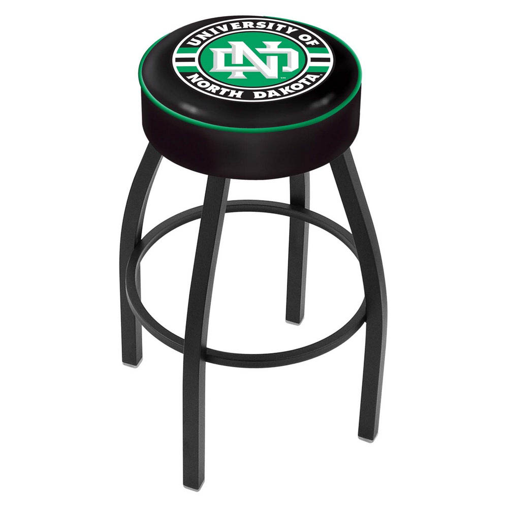 inch North Dakota Logo Swivel Bar Stool w/ Black Base