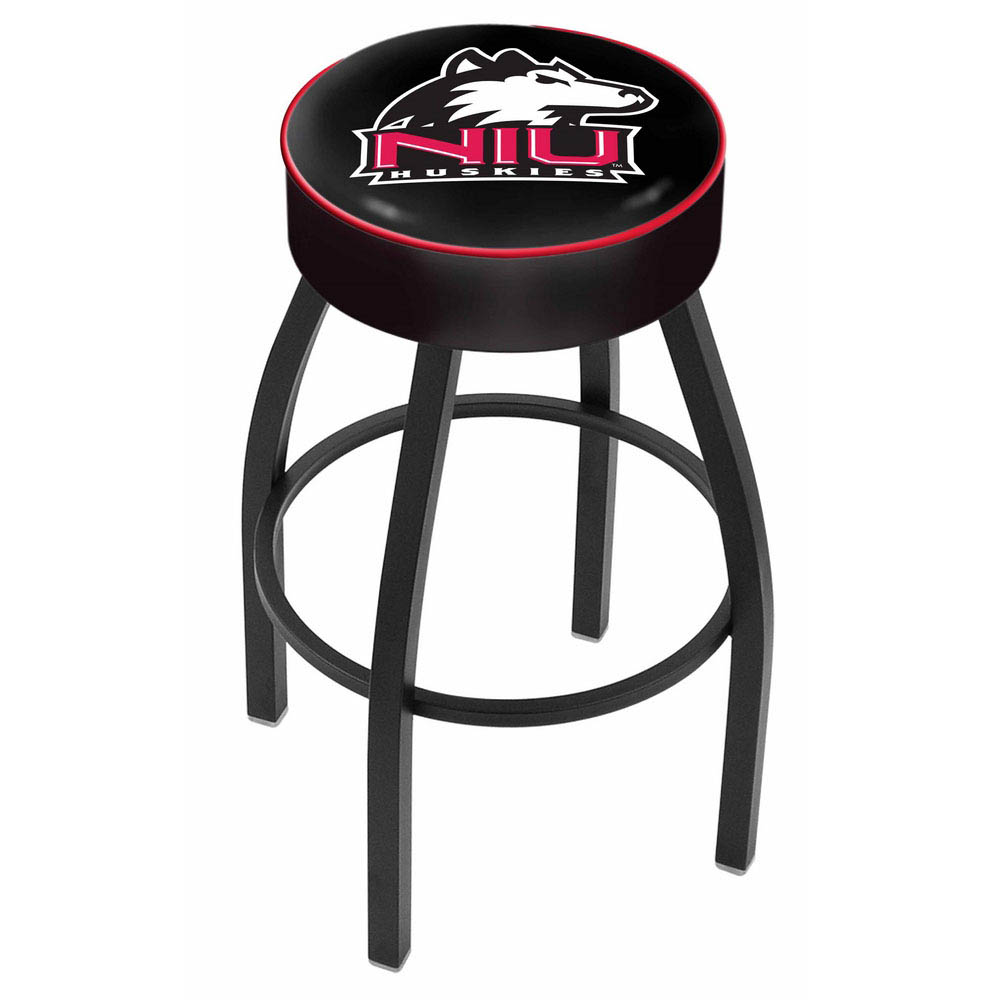inch Northern Illinois Logo Swivel Bar Stool w/ Black Base