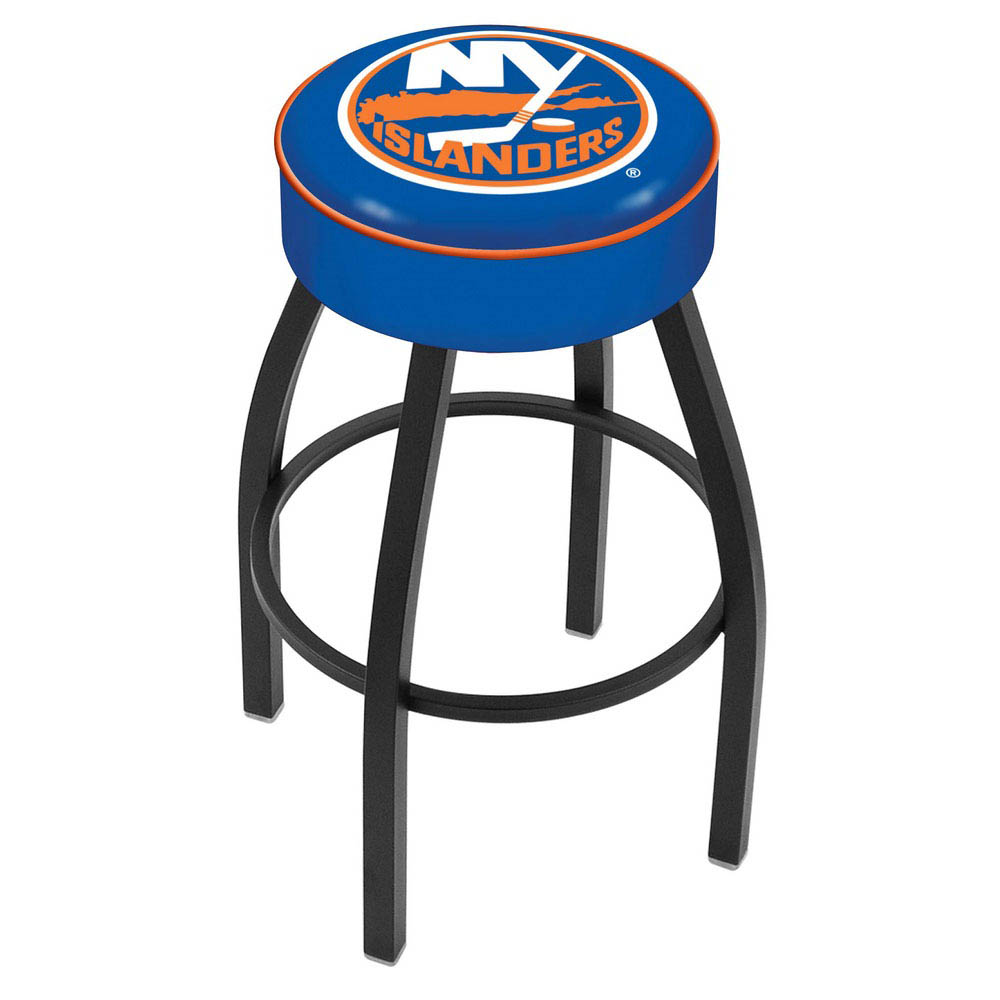 inch New York Islanders Logo Swivel Bar Stool w/ Black Base