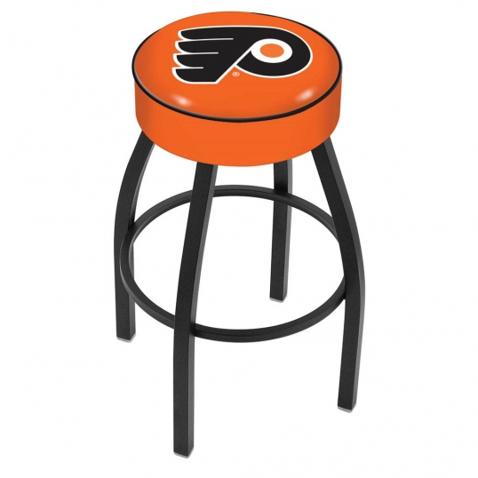 25 inch (Orange) Philadelphia Flyers Logo Swivel Bar Stool w/ Black Base