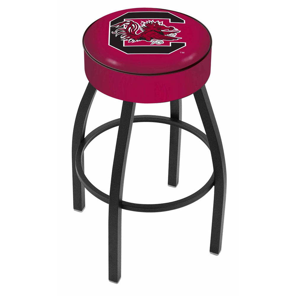 inch South Carolina Logo Swivel Bar Stool w/ Black Base