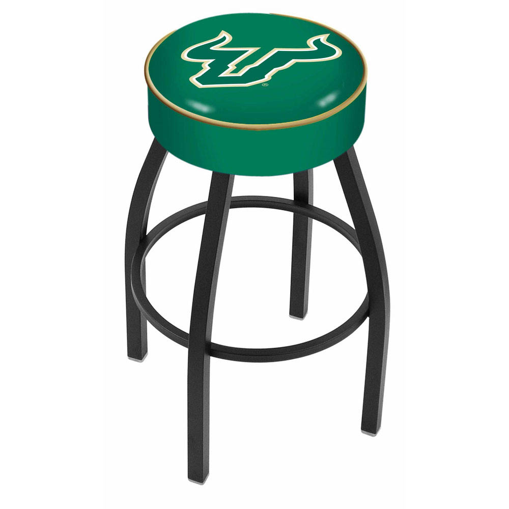 inch South Florida Logo Swivel Bar Stool w/ Black Base