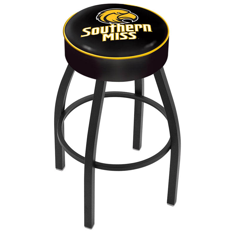 inch Southern Miss Logo Swivel Bar Stool w/ Black Base