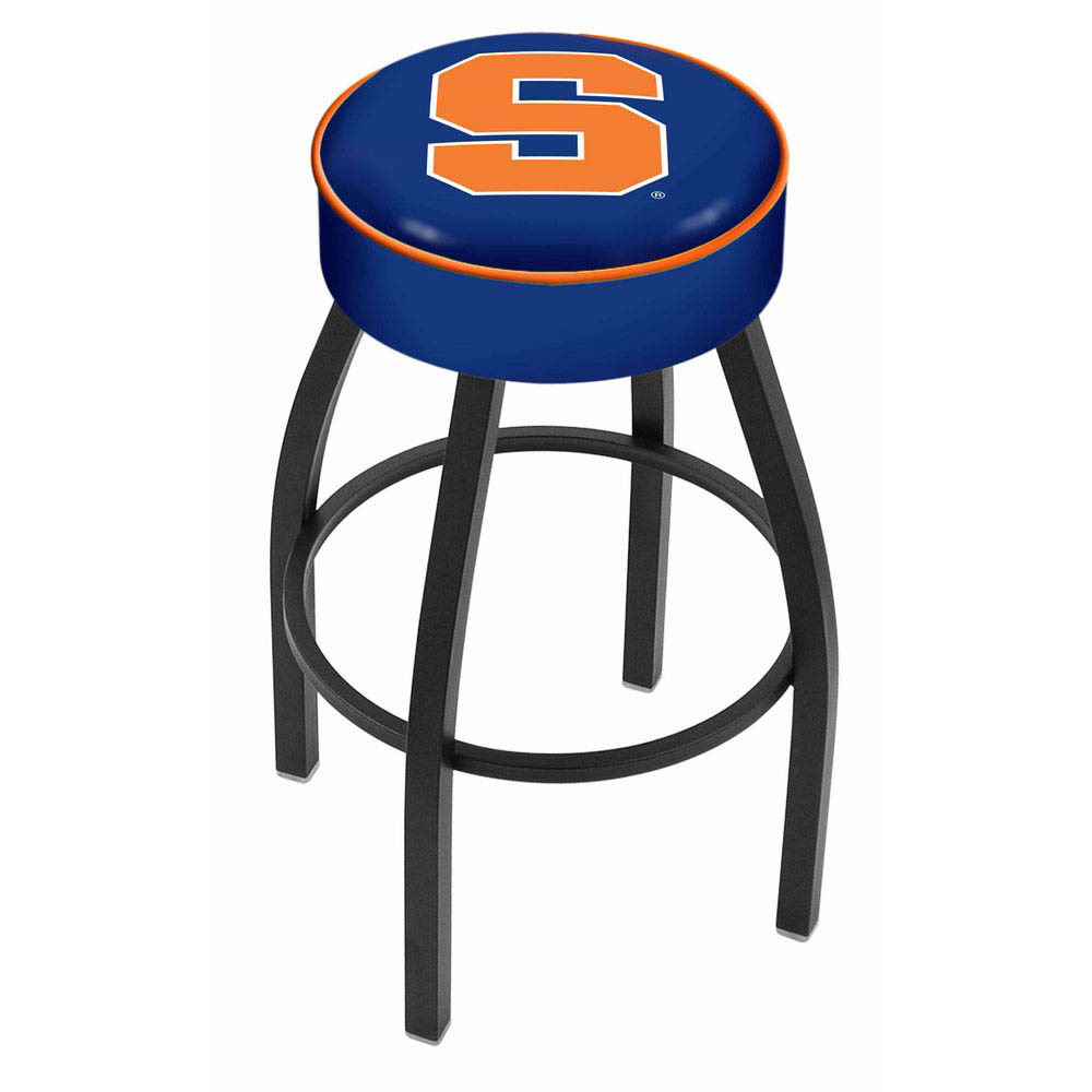 inch Syracuse Logo Swivel Bar Stool w/ Black Base