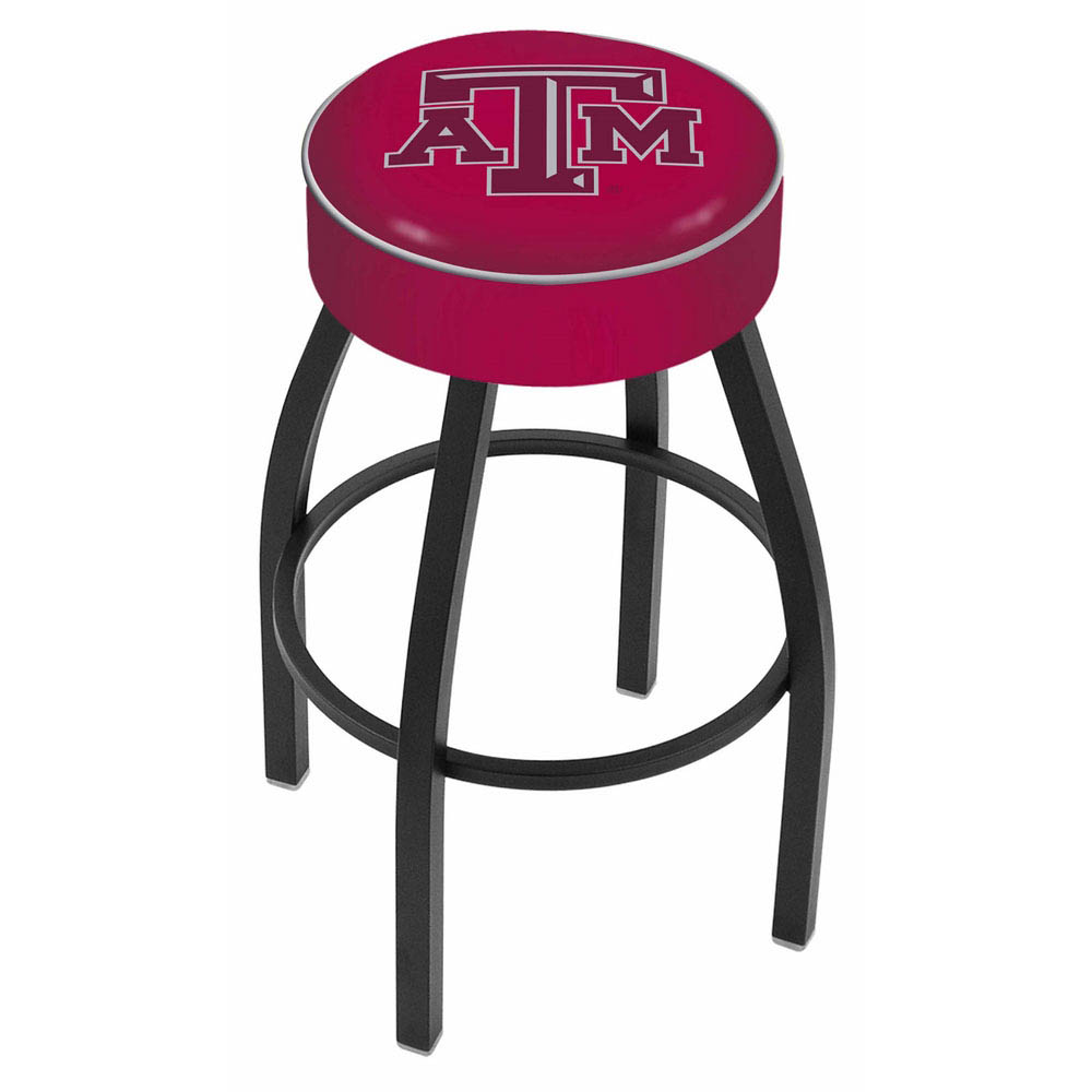 inch Texas A&M Logo Swivel Bar Stool w/ Black Base