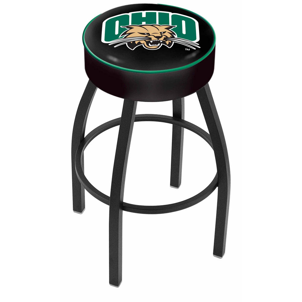 inch Ohio University Logo Swivel Bar Stool w/ Black Base