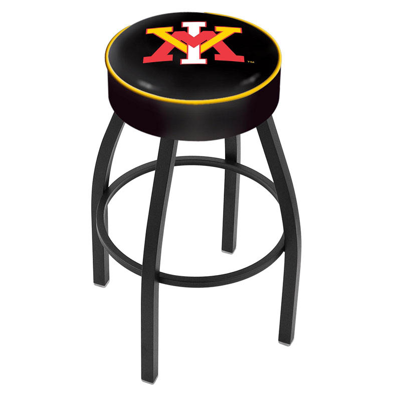inch Virginia Military Institute Logo Swivel Bar Stool w/ Black Base