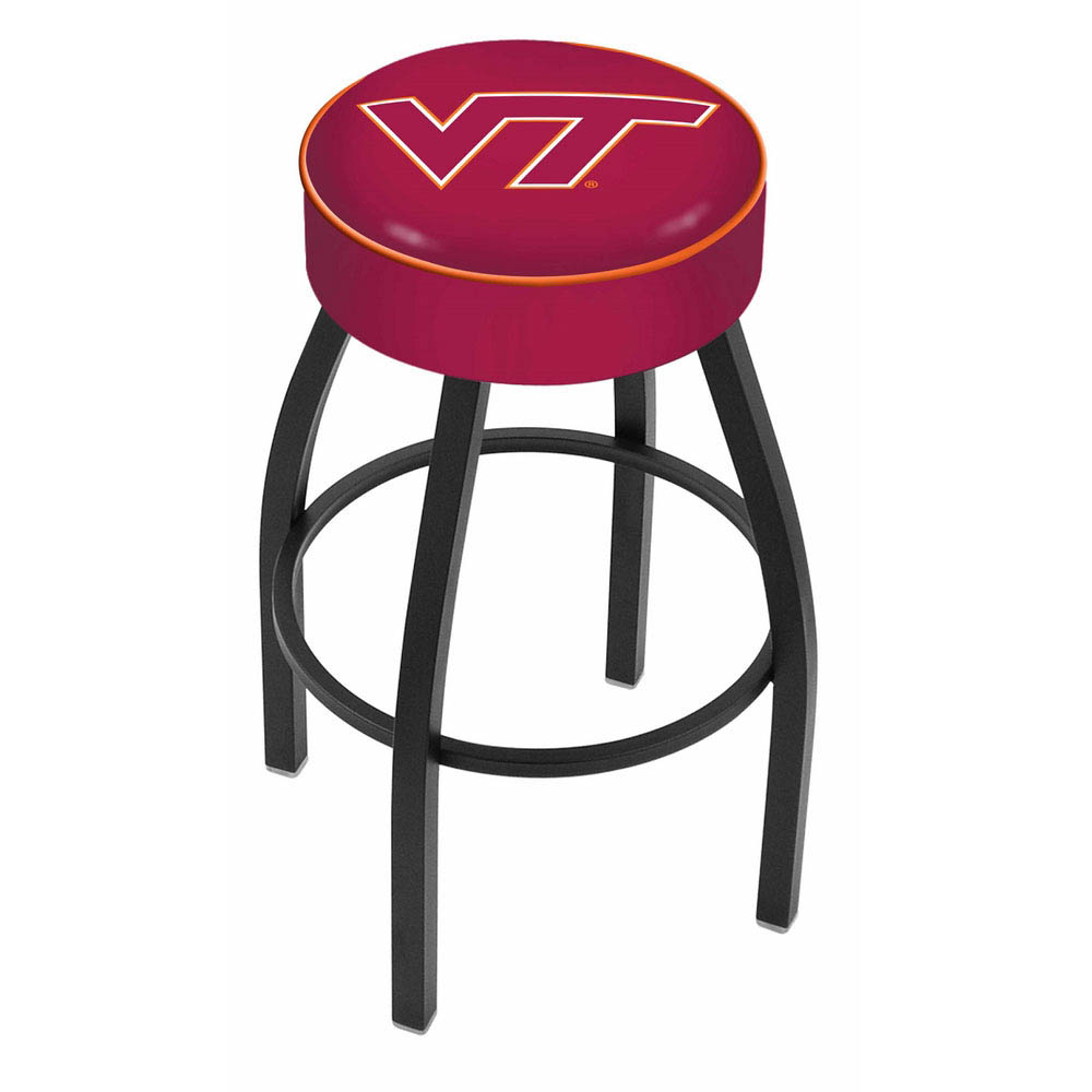 inch Virginia Tech Logo Swivel Bar Stool w/ Black Base