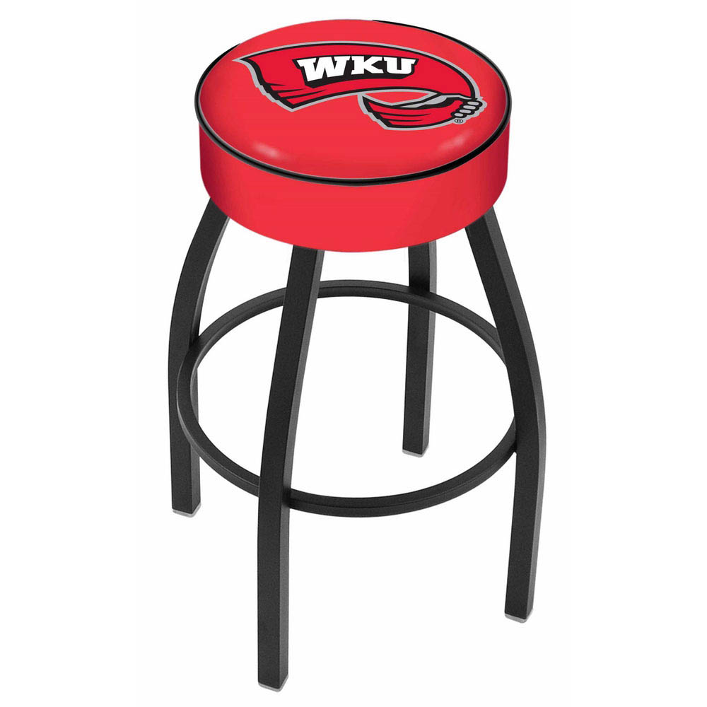 inch Western Kentucky Logo Swivel Bar Stool w/ Black Base