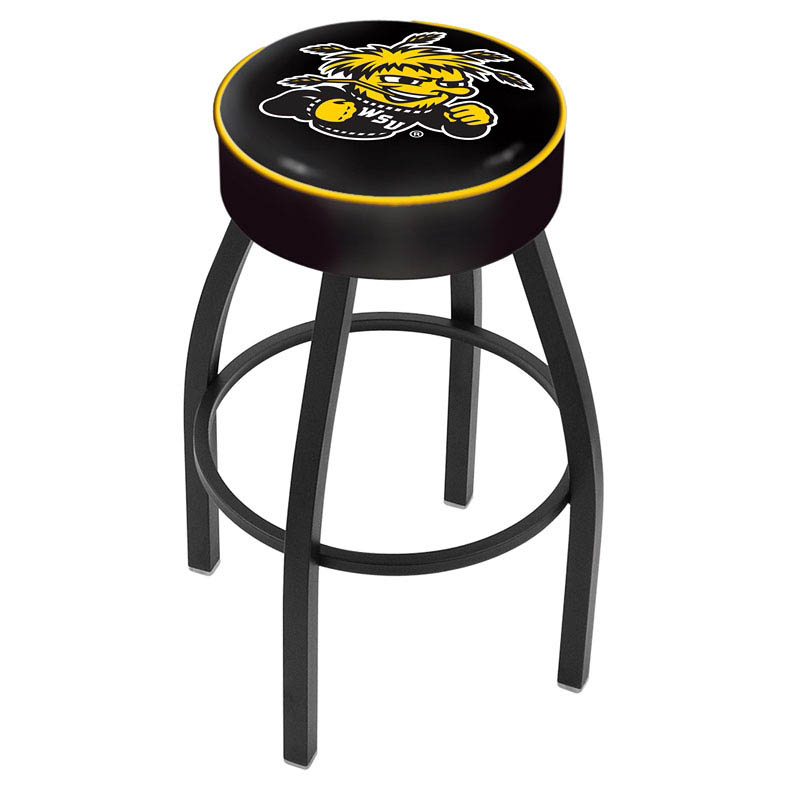 inch Wichita State Logo Swivel Bar Stool w/ Black Base