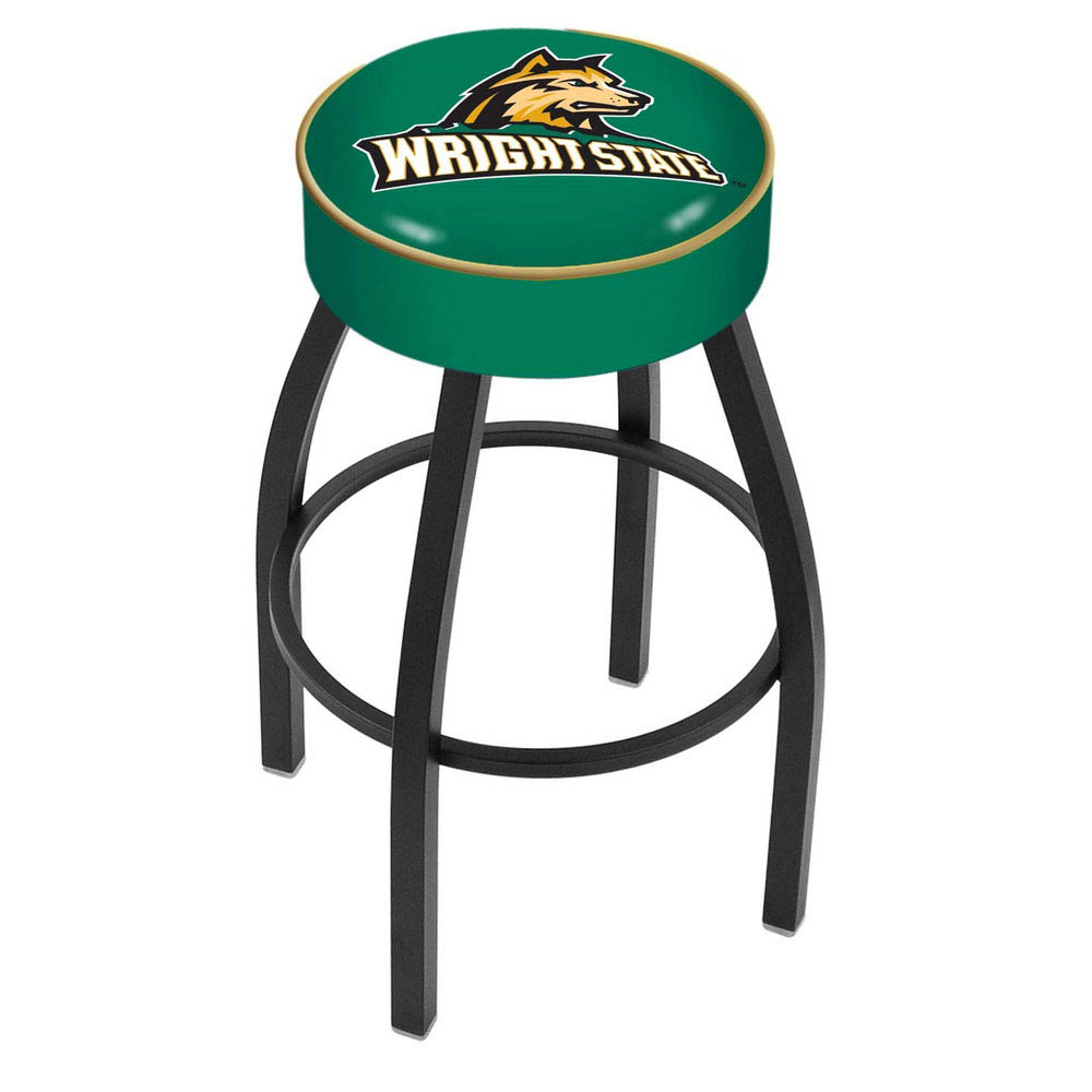 inch Wright State Logo Swivel Bar Stool w/ Black Base