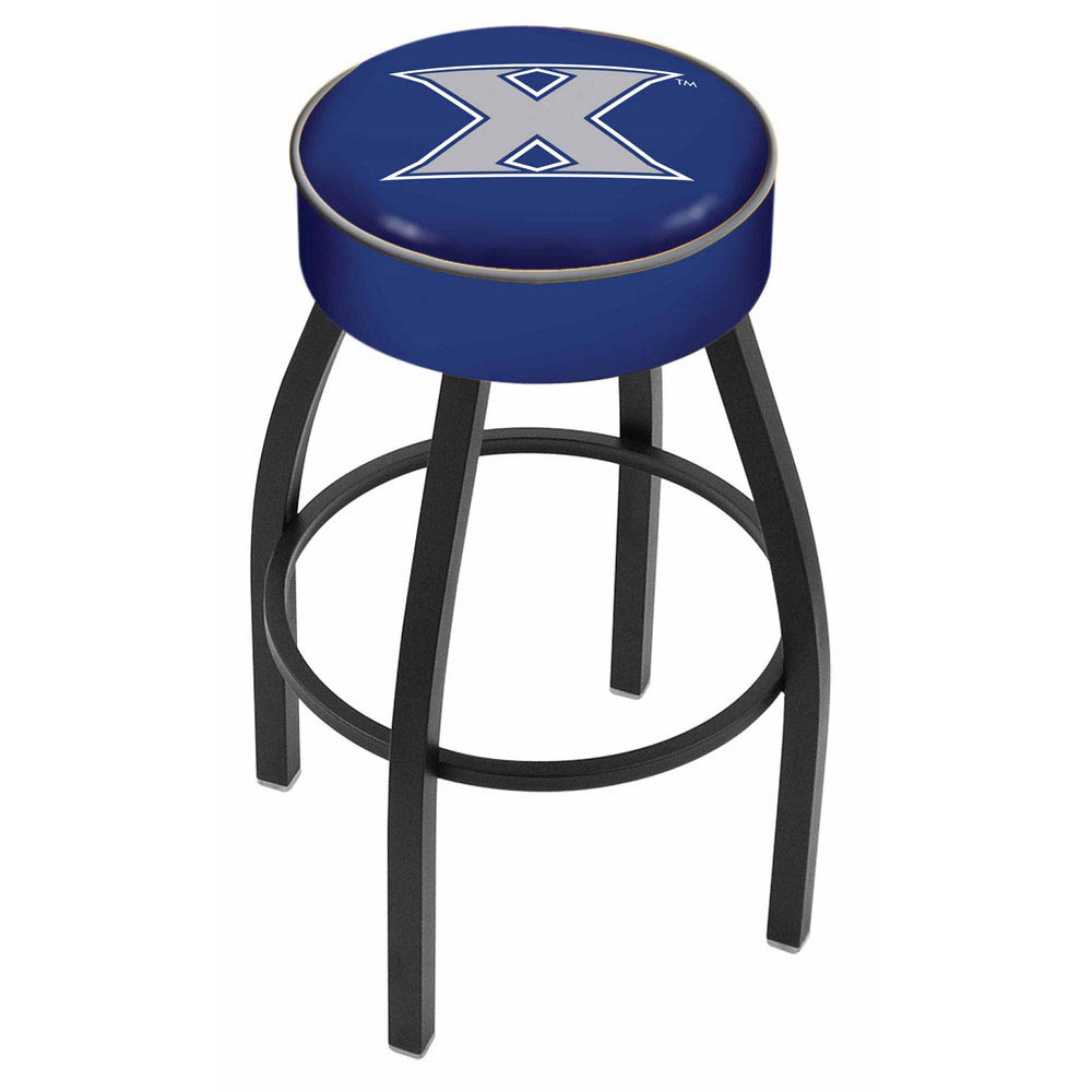 inch Xavier Logo Swivel Bar Stool w/ Black Base