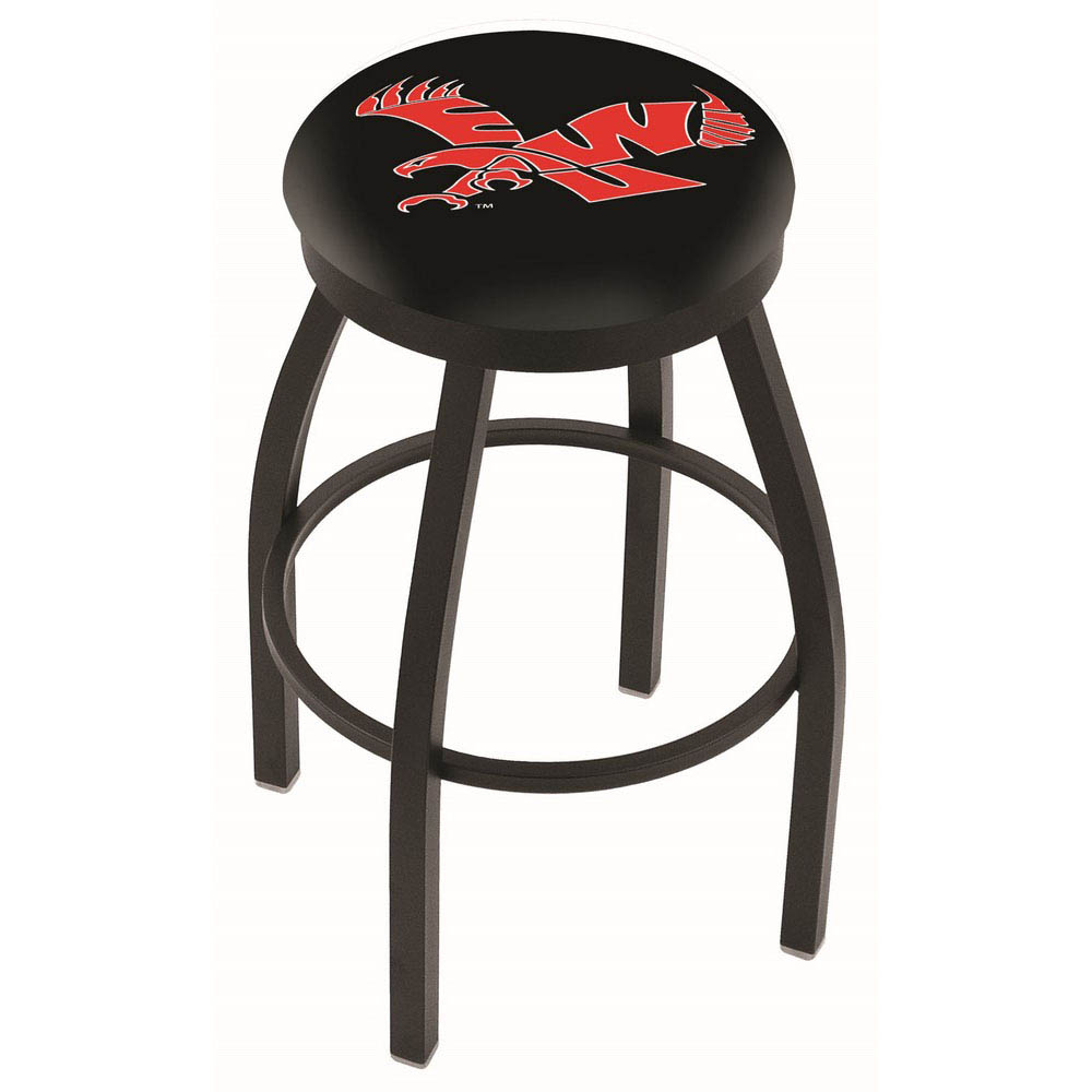 inch Black Eastern Washington Swivel Bar Stool w/ Accent Ring