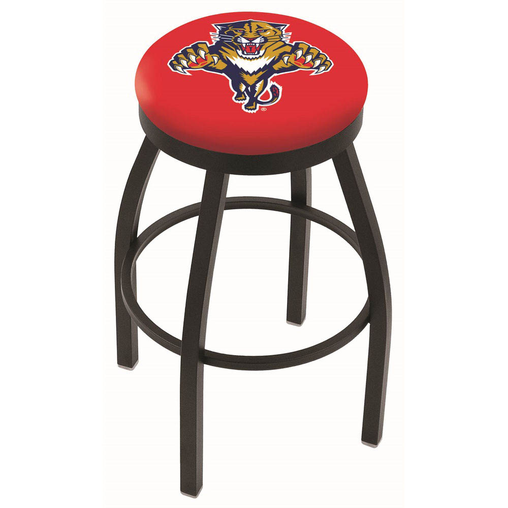 inch Black Florida Panthers Swivel Bar Stool w/ Accent Ring