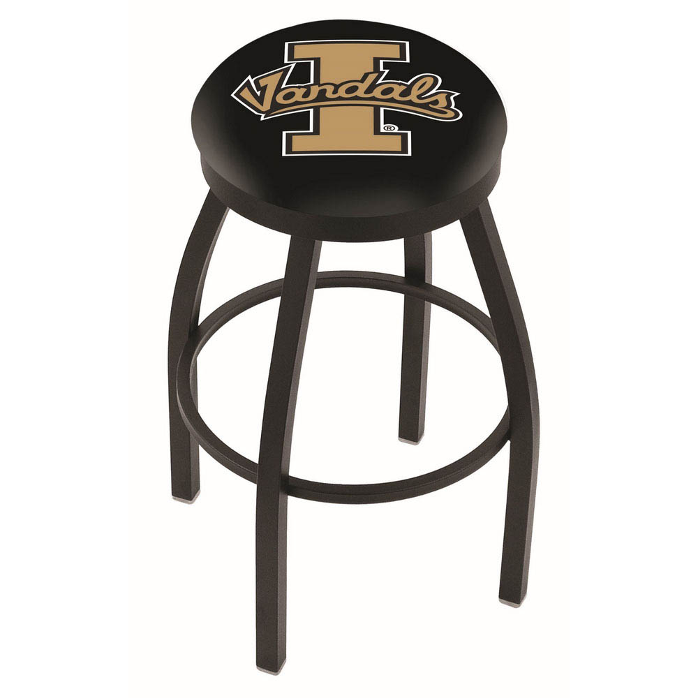 inch Black Idaho Swivel Bar Stool w/ Accent Ring