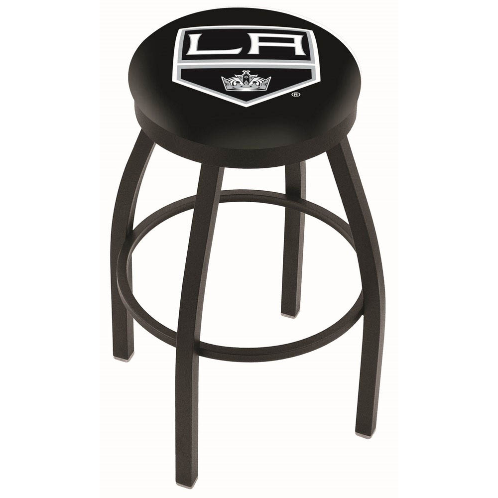 inch Black Los Angeles Kings Swivel Bar Stool w/ Accent Ring
