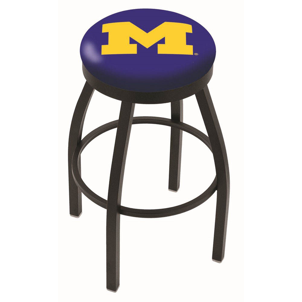 HBS10012 25 inch Black Michigan Swivel Bar Stool w/ Accent  sku HBS10012