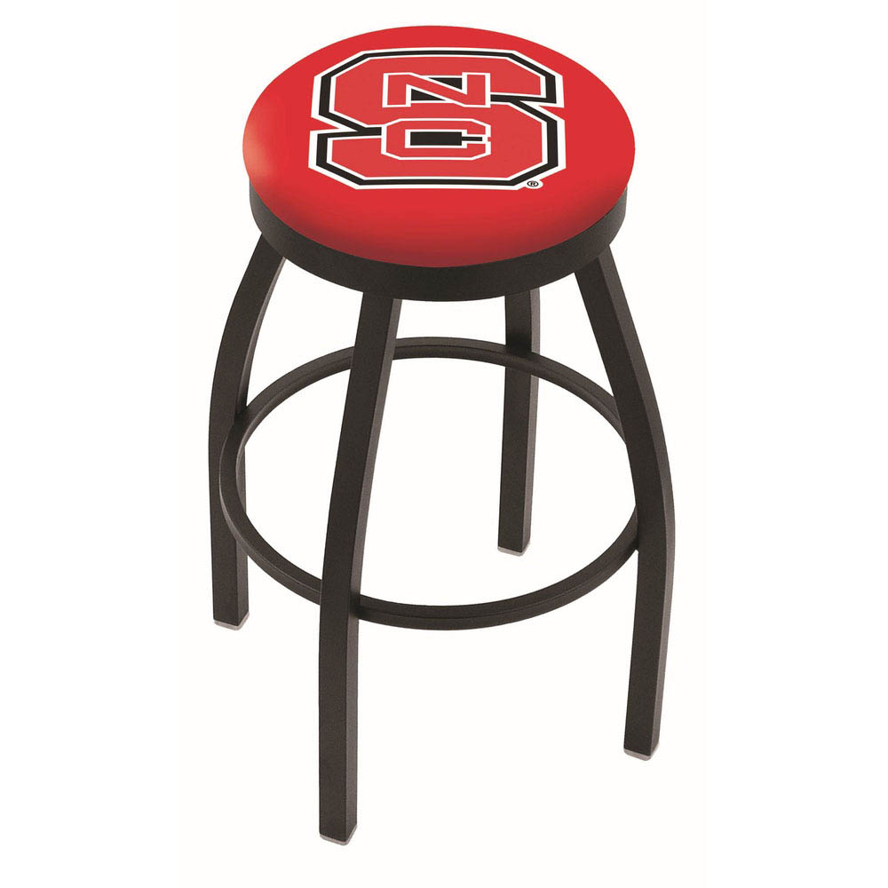 inch Black North Carolina State Swivel Bar Stool w/ Accent Ring