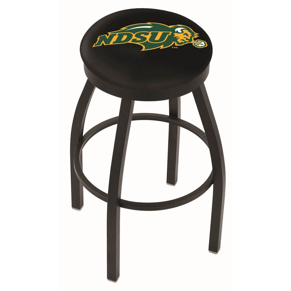 inch Black North Dakota State Swivel Bar Stool w/ Accent Ring