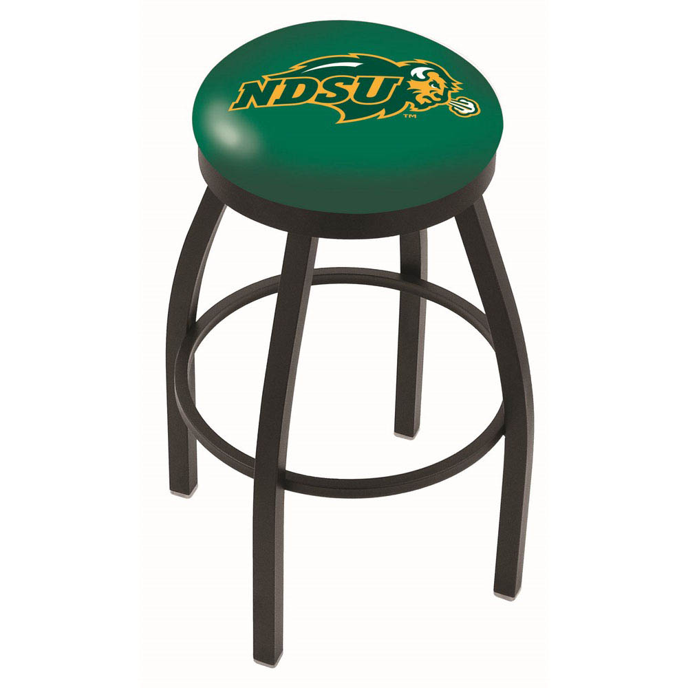 inch Black North Dakota State Swivel Bar Stool w/ Accent Ring
