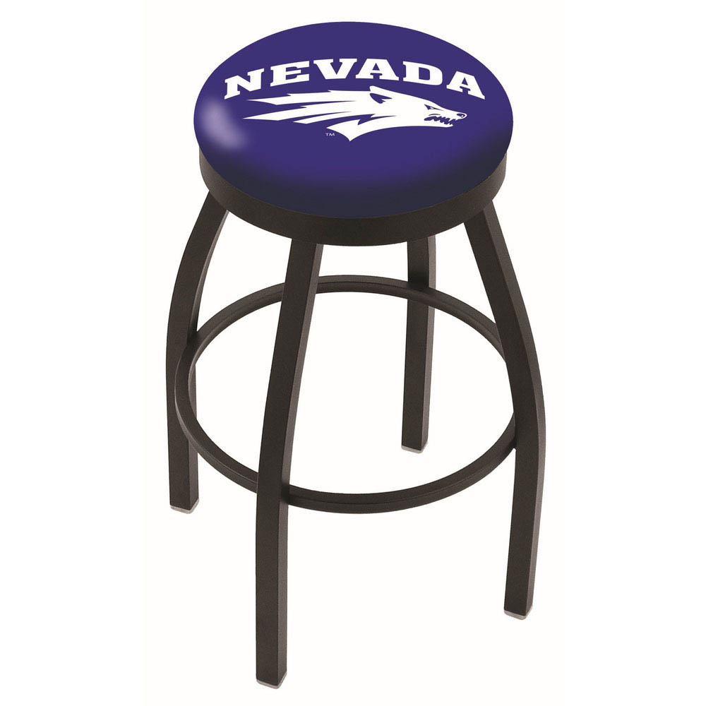 inch Black Nevada Swivel Bar Stool w/ Accent Ring