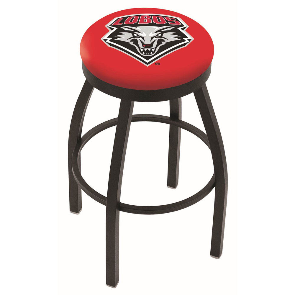 inch Black New Mexico Swivel Bar Stool w/ Accent Ring