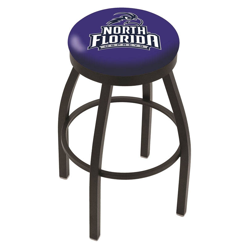 inch Black North Florida Swivel Bar Stool w/ Accent Ring