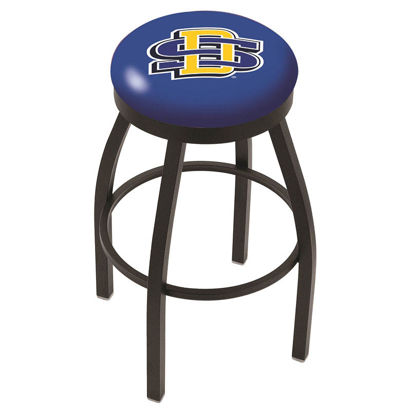 inch Black South Dakota State Swivel Bar Stool w/ Accent Ring