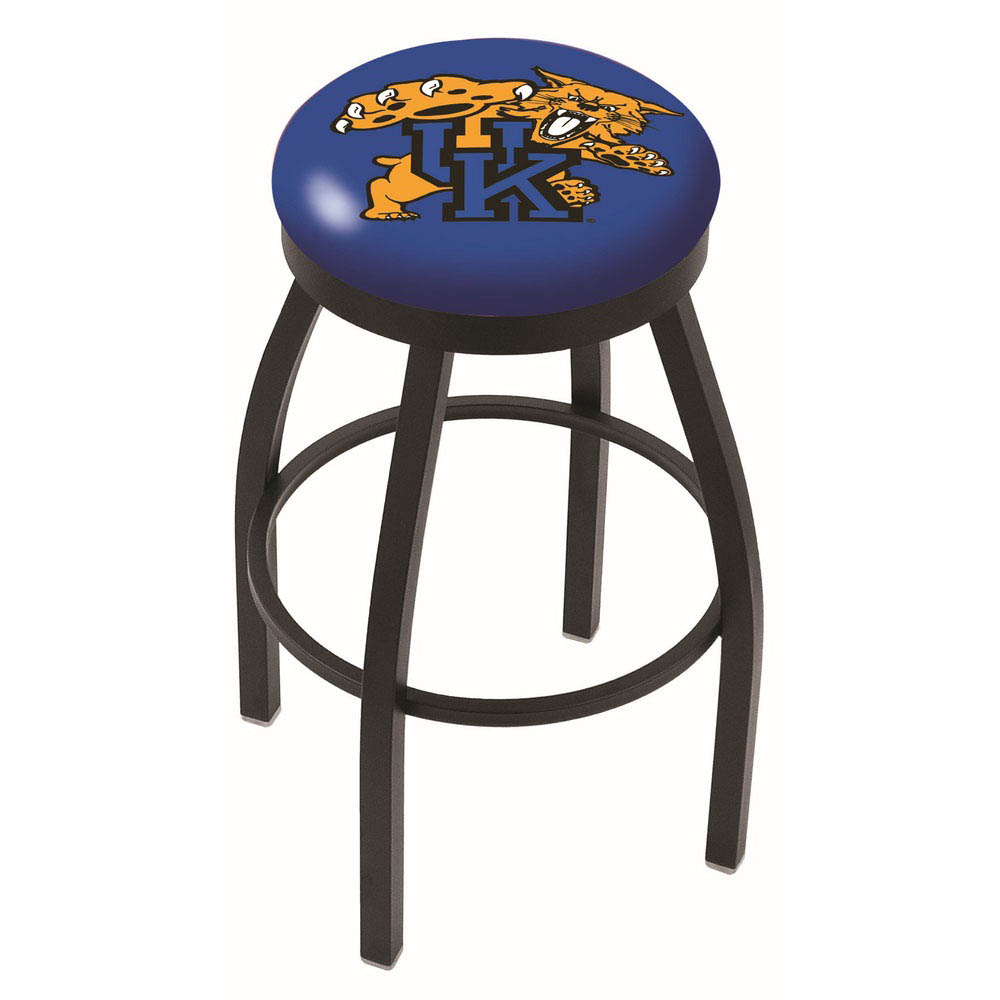 inch Black Kentucky Wildcat Swivel Bar Stool w/ Accent Ring