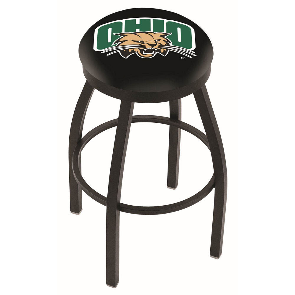 inch Black Ohio University Swivel Bar Stool w/ Accent Ring