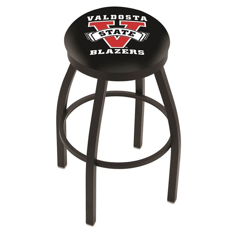 inch Black Valdosta State Swivel Bar Stool w/ Accent Ring