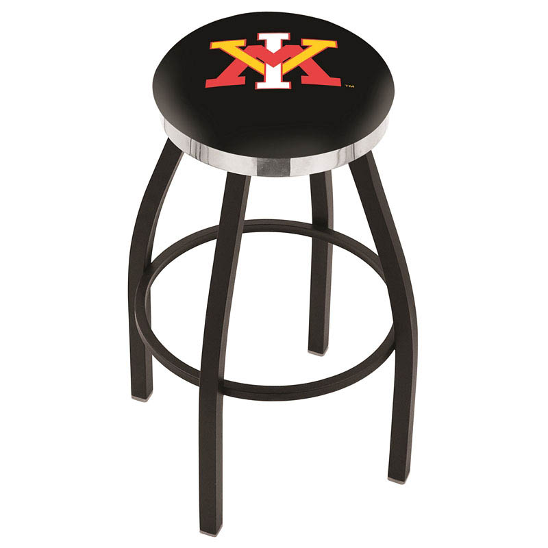 inch Black VMI Swivel Bar Stool w/ Chrome Accent Ring