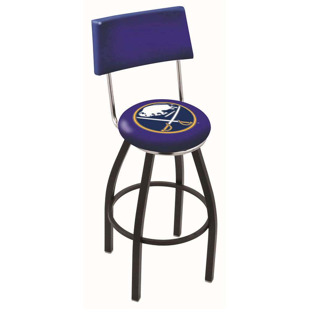 inch Black Buffalo Sabres Swivel Bar Stool w/ Back