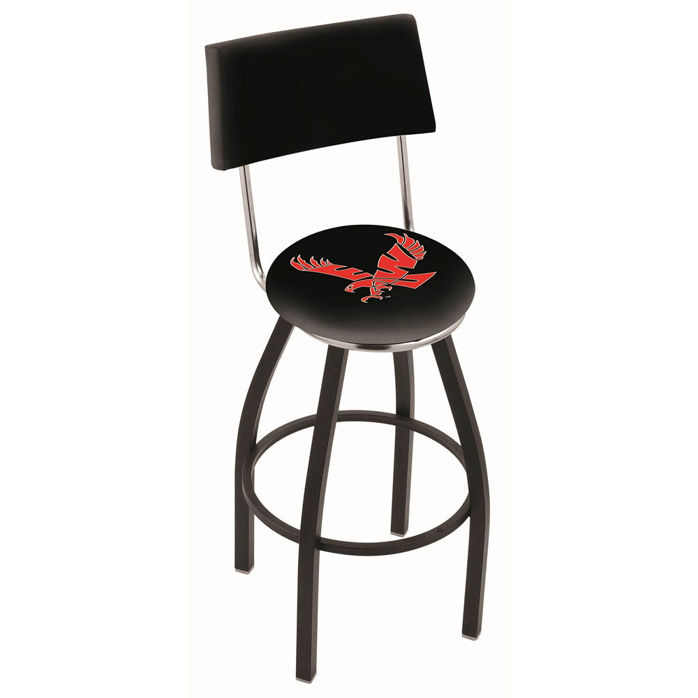 inch Black Eastern Washington Swivel Bar Stool w/ Back