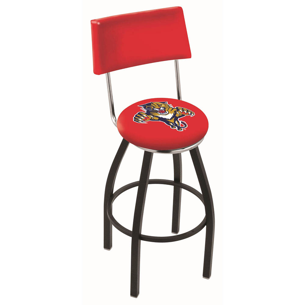 inch Black Florida Panthers Swivel Bar Stool w/ Back